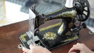 How to use Old Singer Sewing machine demonstration [upl. by Rodl]