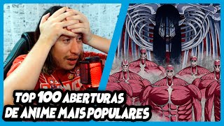 Top 100 Aberturas de ANIME mais POPULARES de todos os tempos  REACT DO MORENO [upl. by Ykcul]