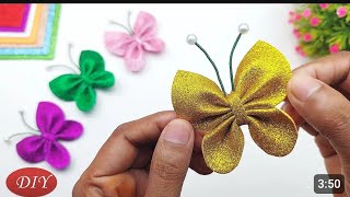 DIY Glitter Foam Butterfly Making Tutorial  Glitter Foam Sheet Craft Ideas [upl. by Madeline]