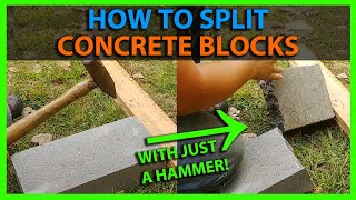 How To Split a Concrete Block In Half [upl. by Jacintha440]