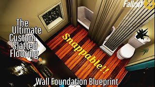 Fallout 76 Camp Tutorial  Wall Foundation  Guide  Floors  Hallway  Custom  Blueprint [upl. by Arriaes]