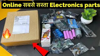 सबसे सस्ता 🤑आधे दाम में Electronic components kaha se kharide online  diy projects kit unboxing [upl. by Labotsirc]