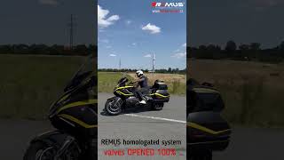 HONDA GL 1800 GoldWing  REMUS Homologated exhaust system with 4 levels valve control goldwing1800 [upl. by Dibb]