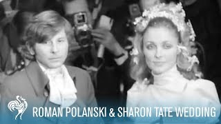 Roman Polanski amp Sharon Tate A Star Studded London Wedding 1968  British Pathé [upl. by Artina]