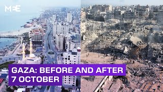 A view of Gaza before and after 7 October [upl. by Kaja598]