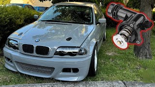 How to REPLACE your e46 THERMOSTAT  Thermostat removal [upl. by Esej647]