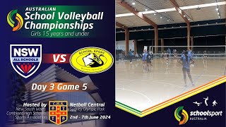 SSA Volleyball Champs  NSW vs WA  Day 3 Game 5 [upl. by Olrak]