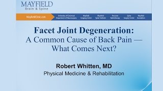 Facet Joint DegenerationArthritis A Common Cause of Back PainWhat Comes Next [upl. by Oneill]