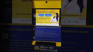 Indian Bank Passbook Printing in Machine Tamil  Indian Bank Passbook Printing Shorts  Star Online [upl. by Joyce]