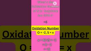 Whats the Oxidation Number of S in Sulphate ion SO4 2 [upl. by Halda367]