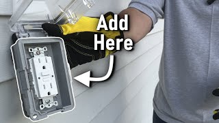 Install An Exterior Outlet In 10 Minutes [upl. by Winston]