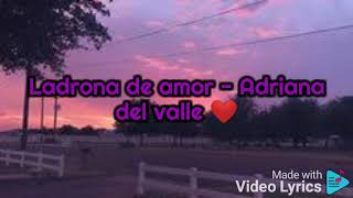 Ladrona de amor Adriana del valle ❤️ con letra [upl. by Inele]