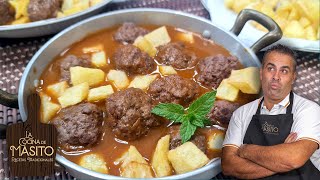 Albondigas con patatas en salsa ¡UNA receta MUY FACIL y muy RICA [upl. by Atter]