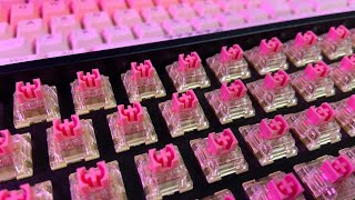 TTC Gold Pink Switches First Impression and Sound Test No Lube and Foam on Keychron K6 [upl. by Galliett]