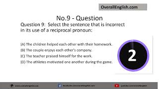 Reciprocal Pronouns Quiz  Reciprocal Pronouns Examples amp Practice Exercise  English Grammar Test [upl. by Inoek]