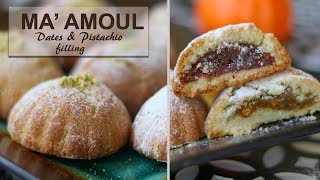 Tasty Maamoul Date and Pistachio filled Cookies  Maamoul Cookies [upl. by Adieren409]