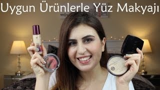 Uygun Ürünlerle Makyaj  Maybelline Loreal Avon  Fondoten Allık Gölgelendirme Göz Makyajı [upl. by Einnaej]