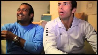 Paes amp Stepanek Get The Giggles [upl. by Chappy]