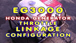 Throttle Linkage Configuration On Honda EG3000 Generator [upl. by Lantz]