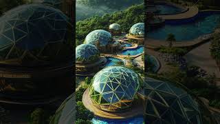 Eco Village of Glass Domes Harmonious Living with Nature in 2060 ecovillage [upl. by Nnahtebazile8]