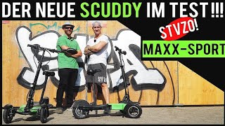 Elektro Dreirad im TEST Scuddy Maxx Sport mit Straßenzulassung Escooter Eroller Review DEU [upl. by Wanids525]