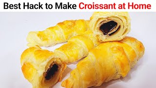 Croissant Recipe Without Oven  Easy Way to Make Croissant  Chocolate Croissant [upl. by Eiuqnom]