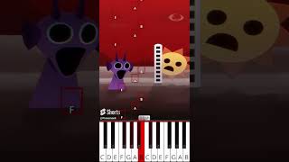 Scary Scanner Durple and Simon  Incredibox Sprunki fash  Octave Piano Tutorial [upl. by Ttelrats]