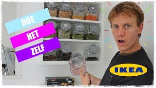 DIY IKEA VOORRAADKAST VOORRAAD POTTEN OPBERGEN KEUKEN ORGANISEREN  DIY 5 [upl. by Zebada]