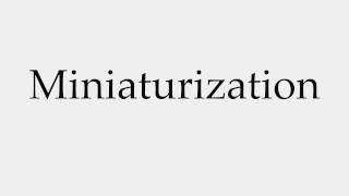 How to Pronounce Miniaturization [upl. by Llehcor612]