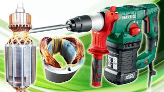 PARKSIDE HAMMER DRILL PBH 1500 E5 ARMATURE amp COIL WINDING [upl. by Matthus847]