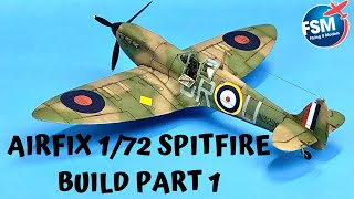 Airfix 172 Spitfire Kit Build  Part 1 [upl. by Franci]