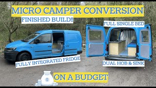 VW Caddy MICRO CAMPER Conversion FINISHED BUILD [upl. by Aiynot]