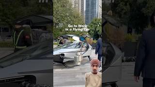 GO TO WORK IN FLYING CAR automobile robot technology travel flyingcar shorts [upl. by Kcin]