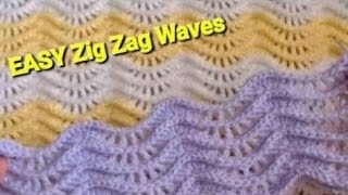 Crochet Super fast Zig Zag Blanket This is EASIER than it looks You CAN do it [upl. by Aciretnahs]