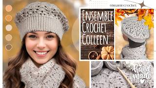 😍 BERET avec DIAGRAMME DENTELLE AU CROCHET 🤪 TUTO1️⃣ COLLEEN SI FEMININ amp ÉCONOMIQUE MamieCrochet [upl. by Goldstein]