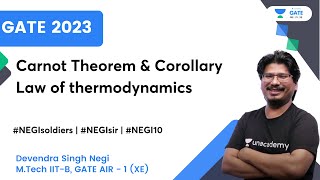 Carnot Theorem amp Corollary  Law of thermodynamics  Thermodynamics 20  AIR1  Negi Sir [upl. by Laureen859]