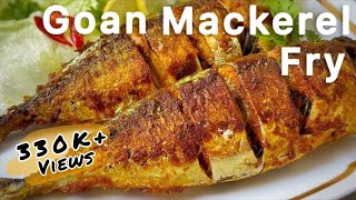 Goan Mackerel Fry  Easy Fried Bangda  StepbyStep Cleaning [upl. by Annairba]