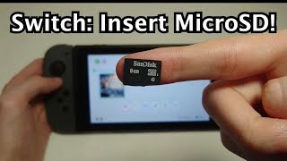 Nintendo Switch How to Insert Micro SD Card [upl. by Louella368]