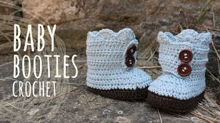 Tutorial Baby Crochet Booties [upl. by Milde299]