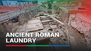 Ruins of ancient Roman laundry unearthed near the Vatican  ABSCBN News [upl. by Etnuaed]