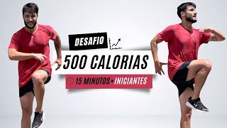 TREINO FÁCIL para GASTAR 🔥500 calorias  INICIANTES  15 minutos  HIIT [upl. by Ruthie]