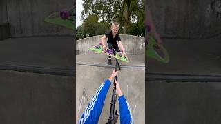 he switched up quick💀 scooter skatepark fail funny comedy sad skate bike diy spanner [upl. by Niro733]