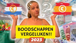 HOE DUUR ZIJN BOODSCHAPPEN IN SPANJE  VERGELIJKEN BOODSCHAPPEN SPANJE 2023  WONEN IN SPANJE 145 [upl. by Ahsanat]