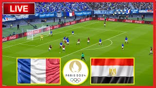 France vs Egypt LIVE  Semifinal Olympic Games Paris 2024  Watch Full Match Live Today PES 2021 [upl. by Wauters]