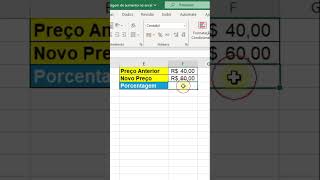 Como descobrir a Porcentagem de Aumento no Excel excelbr [upl. by Akkin]