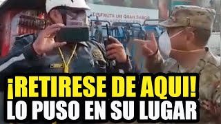 MILITAR PONE EN SU LUGAR A POLICIA DE TRANSITO TRAS FALTARLE EL RESPETO [upl. by Anisirhc]