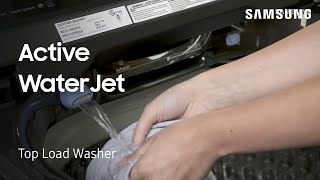 How to prewash garments with the Active WaterJet on your Top Load Washing Machine  Samsung US [upl. by Bello]