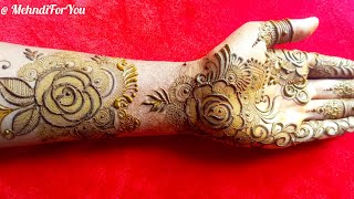 Khaleelji Bridal Mehndi Design  Dubai Style Mehndi Design [upl. by Greenwell203]