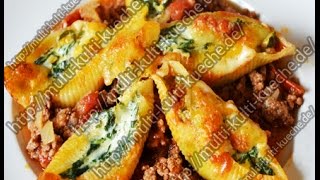 Rezept  Rezepte Conchiglie mit Spinatfüllung auf Bolognesesauce [upl. by Manya823]