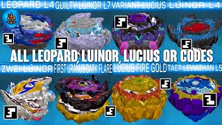 ALL TACT LEVIATHAN LEOPARD LUINOR LUCIUS AND FIRST URANUS DARK FLARE QR CODES BEYBLADE BURST APP [upl. by Garlinda]